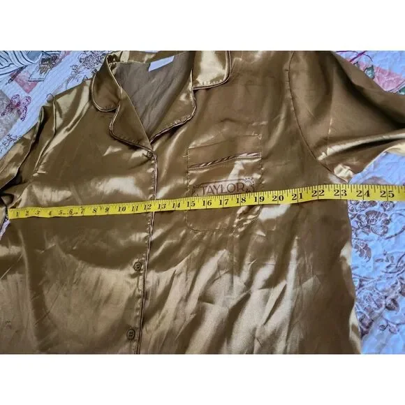 Taylor Swift Fearless Gold Taylor's Version Satin Women's Pajamas Top Size L - Picture 8 of 12